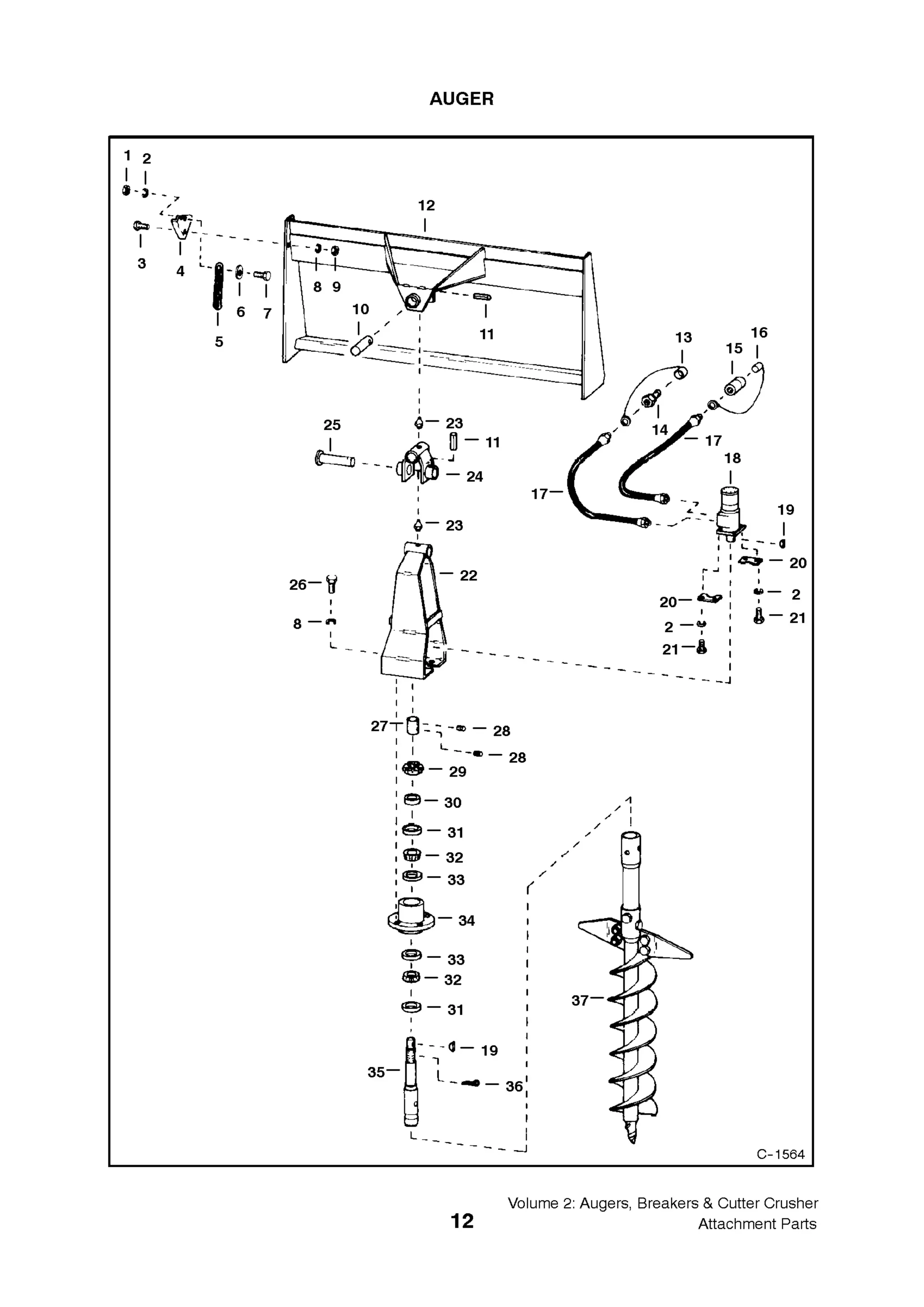 Bobcat attachments augers, breakers, cutter, crusher parts catalogue ...