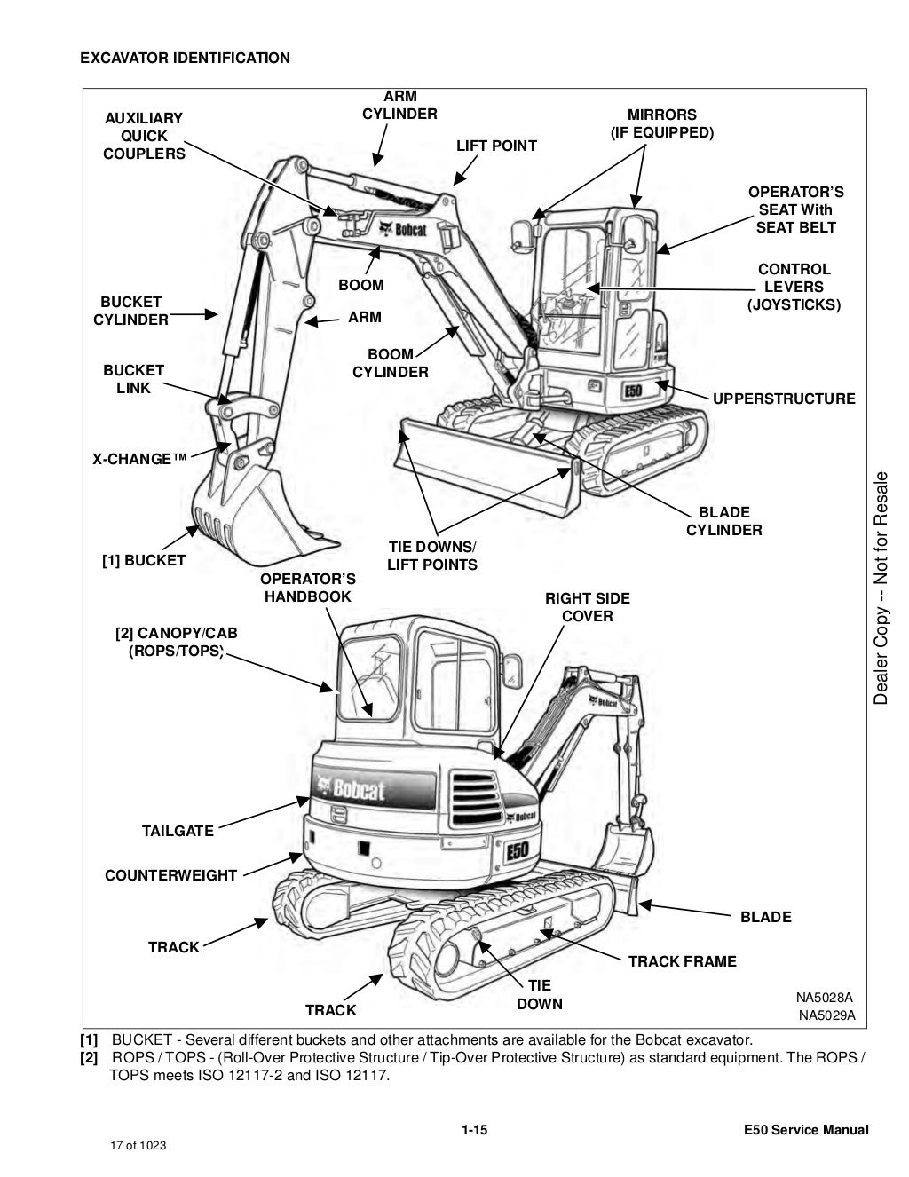 Bobcat e50 compact excavator service repair manual (sn b3 ns11001 and…