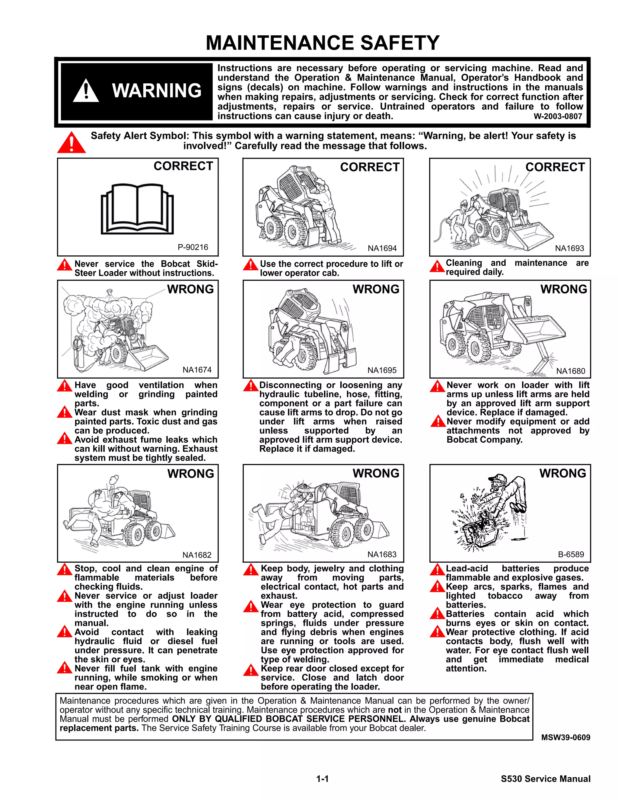 Bobcat s570 skid steer loader service repair manual (sn alm411001 and above