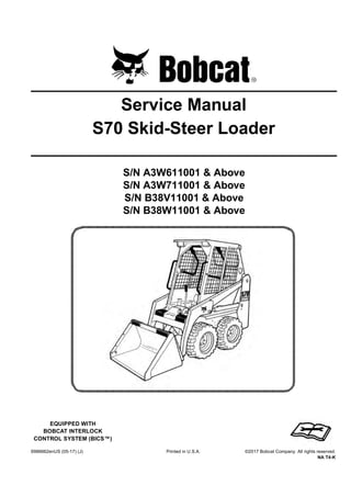 Fits Bobcat S70 Skid Steer Decal Kit