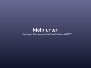 Mehr unter:  http://www.flickr.com/photos/tags/bobcatsss2007/ 