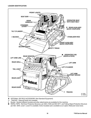 Bobcat t190 compact track loader service repair manual sn a3 lp11001 ...