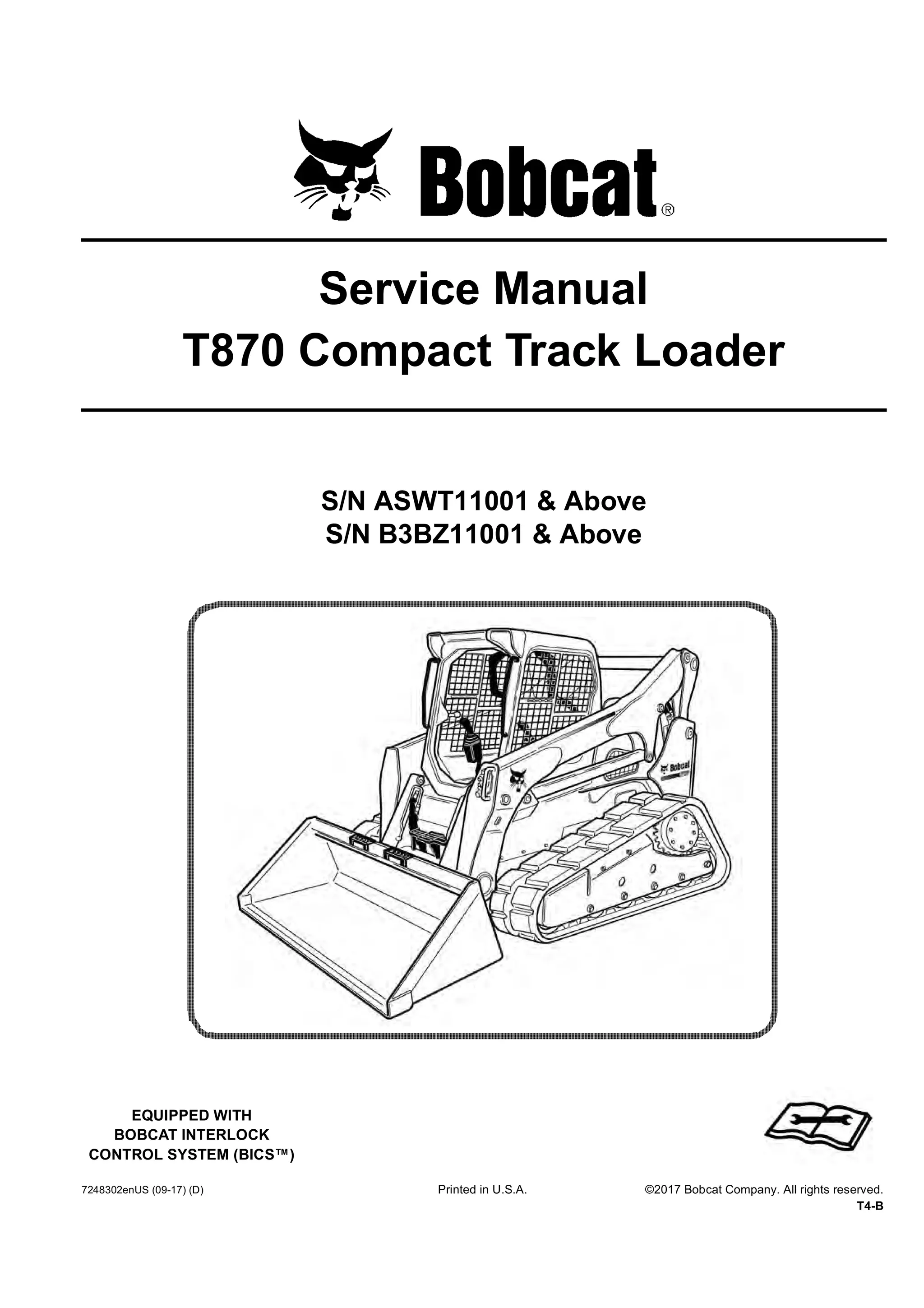 thumbnail image 2 of Bobcat T870 Track Loader Decal Kit – M-2 Series – Aftermarket USA Made 2 of 4