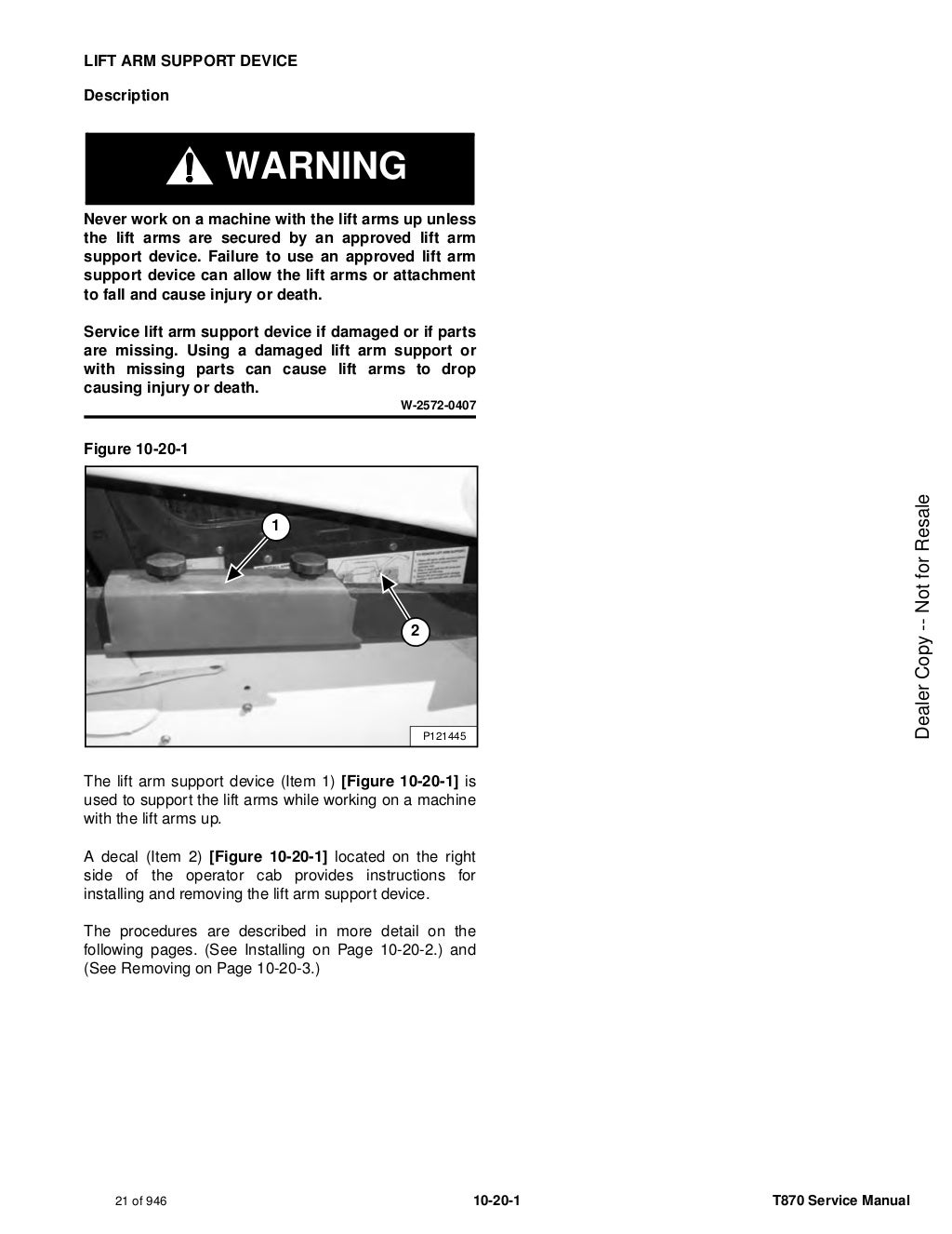 Bobcat t870 compact track loader service repair manual (sn b47 l11001…