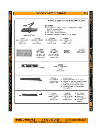 Bobco metals product catalog