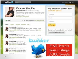 HAR Tweets
Your Listings
87,000 Tweets
 