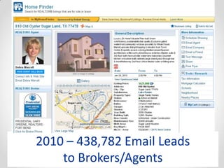 2010 – 438,782 Email Leads
    to Brokers/Agents
 