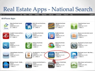 Real Estate Apps - National Search
 