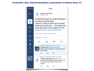Frustration after Subchondroplasty presentation at Sports Knee 17:
 