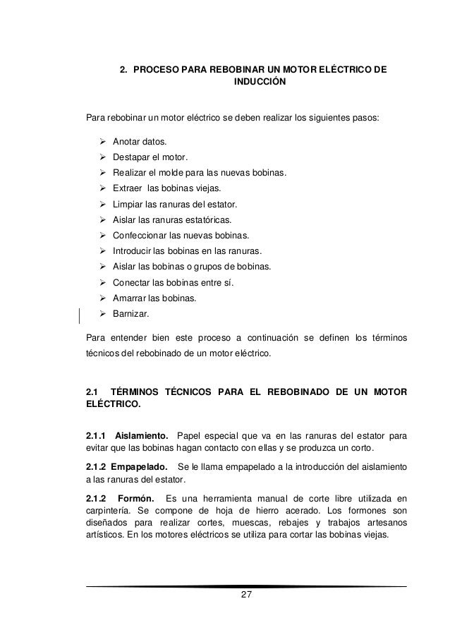 Bobinado de motores