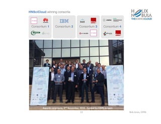 13
der
has
een
rde
o 4
Bob Jones, CERN
Awards ceremony, 2nd November 2016 , hosted by CNRS in Lyon
 