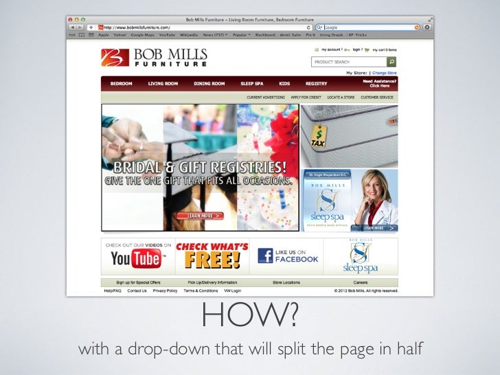 Bob Mills Furniture promotion idea