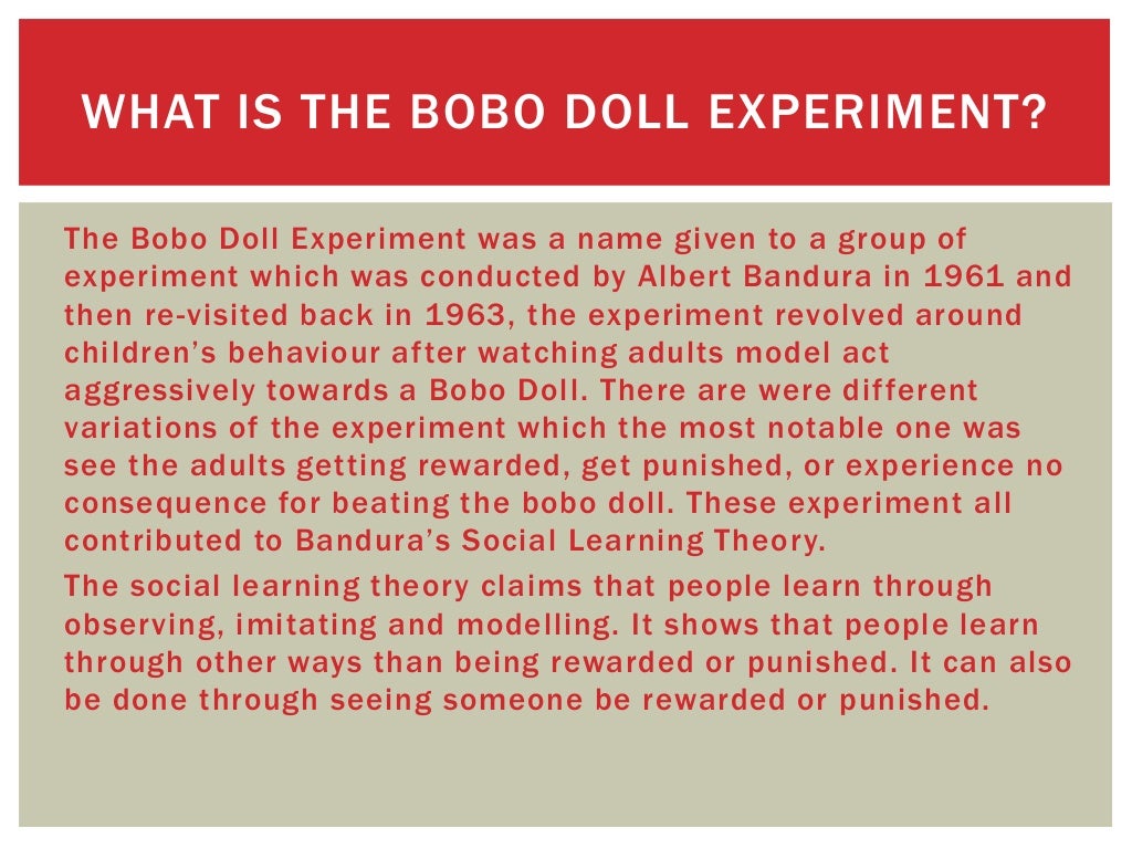 Bobo doll experiment