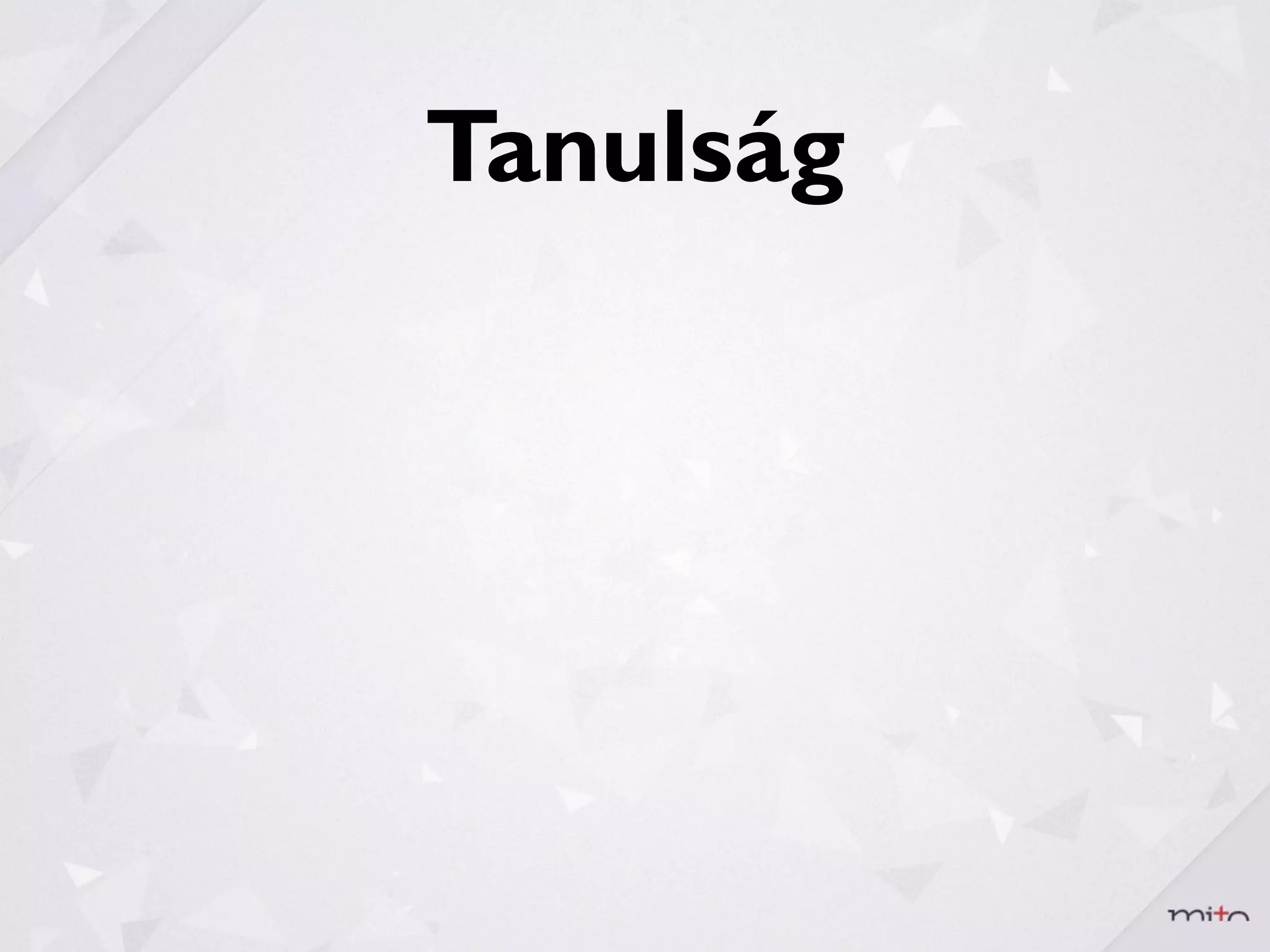 Tanulság
 