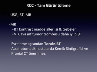 Small Rcc Usg Böbrek ve Üst Üriner Sistem Tümörleri | PPTX