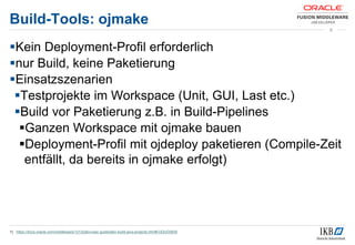 Build-Tools: ojmake
Kein Deployment-Profil erforderlich
nur Build, keine Paketierung
Einsatzszenarien
Testprojekte im ...