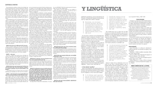 ENTRE E VISTA
   Nessa mesma época também se instalou uma rivalidade aqui          que as outras pessoas que estavam ali dentro naquele momen-         ões com a PROGRAD: “Não falem dos meus alunos! Só eu posso
no Setor [de Humanas] por conta das eleições para a Reitoria.
Nós já tínhamos tido um grupo, quase 12 (doze) anos antes
quando o prof. Faraco abrangia a todos, mas depois o grupo
foi setoriando, dividiu-se durante a gestão do Prof. Faria e,
depois, ficou ainda mais dividido antes e depois durante a
                                                                     to também. E era uma rigidez muito grande, politicamente
                                                                     falando. Mas, pra mim, academicamente ajudou, porque tam-
                                                                     bém investi nessa parte do aperfeiçoamento de tutoria a
                                                                     distância, atendimento.
                                                                       Eu estava também na coordenação, eu estava começando.
                                                                                                                                         brigar com eles. Mais ninguém pode!”
                                                                                                                                           E daí, apesar de que você também tem que trabalhar. E
                                                                                                                                         quando você também é coordenador, você tem que com os
                                                                                                                                         olhos da universidade você tem que lutar.
                                                                                                                                           Percebi enquanto coordenadora que para entregar o ca-
                                                                                                                                                                                                             Y LINGÜÍSTICA
gestão do Prof. Carlos Antunes, como reitor.                         Então decidi que, além de continuar na área de inglês, deveria      nudo com o diploma na formatura dos alunos, o coordena-
   Então, era difícil você falar: “eu pertenço a esse grupo”. Mas    tentar uma outra língua; comecei a estudar o hebraico, que eu       dor tem que ter acompanhado todas as etapas. Tem que ir
achava que era muito melhor você achar que não pertence a            já tinha começado. Só que talvez nem todos entendiam a              ao NAA e ficar insistindo que mandem os documentos dos
grupo nenhum: nem faraquista ou faraquete nem carlista ou            minha posição, e talvez não entenderiam a minha participação        formandos; depois tem que selecionar um dia na área de             significado y de referencia, o de sus vinculaciones con              Filosofía del Lenguaje sí ha sido                 vos en general” (Korta, 2002: 355).
carlete.                                                             no colegiado do CELIN!                                              diplomas ou lá na imprensa/gráfica para fazer o diplomas; aí       el mundo. La Filosofía del Lenguaje es mucho más que                 Filosofía de la Lingüística […] un
   Só que exatamente por não “ser de grupo nenhum” isto me             Um dos dias mais felizes foi quando a professora Mariza Riva      tem que ficar telefonando para os alunos virem assinar;            todo eso. Según Acero, Bustos y Quesada:                             examen más pausado de la cuestión                                    CONCLUSIONES
cegava, eu não enxergava o que estava acontecendo politica-          de Almeida, diretora do CELIN, e o professor Rodrigo Gonçal-        depois tem que praticamente brigar com a pessoa que vai                                                                                 revela que los fundamentos de gran                  La lengua es un objeto de estudio de difícil aprehen-
mente e academicamente entre os dois departamentos. O que            ves, que era o vice-diretor, me perguntaram se eu queria ser        reconhecer os diplomas.
me preocupava e me preocupa é seguir o que dizia um dos mais         coordenadora do hebraico no CELIN – eu disse que queria.              Isto tudo para no dia da formatura poder dizer: esse
                                                                                                                                                                                                                      Básicamente, como formulación                              parte de la Lingüística, que los                  sión. Para los filósofos del lenguaje puede ser vehícu-
queridos professores do DELEM, e falecido, o João Alfredo,           Além do que faço, a cultura hebraica é o que mais gosto do          canudo aqui tem alguma coisa dentro, não joguem pra cima,                    puramente descriptiva, cabe afirmar                        lingüistas no hacían, estaban siendo              lo, código, representación, herramienta o instinto; se
que sempre citava um dito português: “Quem tem competên-             mundo. Estudei hebraico por muitos anos, por dez anos, e fui        em festa. Mas, para chegar naquele momento, demora e                         que se desarrolla en tres direcciones:                     elaborados por lógicos y filósofos                la puede estudiar desde la concepción cartesiana o a
cia, se estabelece”. Procuro sempre, me esforço sempre para          para Israel cinco vezes. Só que de novo, a visão que se tinha não   custa muito, mas vale a pena olhar para os alunos erguendo                   la metodología de la lingüística, la                       interesados en cuestiones                         partir de una concepción antropológica.
“me estabelecer”, agora você sabe porque...                          me fazia talvez muito aceita no Colegiado do CELIN. Apesar          o canudo no ato da formatura e com o diploma dentro, esse
   Eu tinha e tenho uma grande amizade/admiração e eu acho           da professora Sandra Monteiro, então diretora no CELIN, ter         diploma que você mandou preparar, que você carimbou, que
                                                                                                                                                                                                                      investigación de los fundamentos de                        semánticas y pragmáticas. (Korta,                   Para algunos lingüistas lengua es lo mismo que
que eles também tinham/têm por mim. No DELIN em especial             dito que me queria na coordenação do hebraico no Celin,             todos assinaram e que você entrega na hora da formatura,                     esta ciencia y lo que, a falta de mejor                    2002: 345).                                       lenguaje, para otros no lo es; a lo largo de varios siglos
pelo professor Caetano, professor Edson e a professora Sandra        queria que eu continuasse fazendo o que gosto.                      e não depois – e isto nas duas formaturas: com e sem                         denominación, se puede llamar                                                                                de práctica de reflexión metalingüística la han carac-
dentre outros, em especial o professor Marcio Guimaraes que            Mas sou como alguém que fica a vida toda no ensino                solenidade.                                                                  lingüística filosófica. (Acero y otros,              Dice también Korta que no queda claro qué debe          terizado como sistema de signos, diccionario mental,
foi o meu vice e agora é o Coordenador; como tinha e tenho           público: não consigo seguir regras muito rígidas. A professora        E a família entende isso, porque você daí, você passa a
ainda amizade e respeito também aqui pelos professores do            Tarcisa, que é a nossa atual diretora do SCHLA, sempre me           viver, você se apega aos alunos de tal maneira... Na Feira de
                                                                                                                                                                                                                      1996: 26-27).                                     incluirse en el ámbito de la Filosofía y qué en el de la   institución social, producto, proceso, y de muchas
DELEM, em especial pelas professoras Lucia Zanette, Terumi           diz carinhosamente que sou legalista. Eu digo: sou legalista,       Profissões, por exemplo, eu ficava com os alunos pratica-                                                                      Lingüística, ya que orientaciones como la ‘Semántica       otras maneras según sus bases teóricas e intereses
Villalba, e todos os professores de inglês e o professor Nadalin,    mas é preciso ser legalista pra tentar ser justo. E isso também     mente o tempo todo, preocupada se eles estavam comendo               Por otra parte, en relación con la metodología de la      filosófica’ o la ‘Pragmática filosófica’ involucran en-    epistemológicos.
que é muito querido por mim.                                         estou aprendendo agora que voltei para o CEPE. Meu primei-          – o que eles estavam comendo; pela presença deles, me              Lingüística, desde la perspectiva filosófica, se pre-       foques de ambas disciplinas.                                 En esta breve revisión acerca de los distintos mo-
   Mas eu não percebia que a preocupação muito grande no             ro mandato já está terminando e já fui eleito para o segundo.       preocupava com cada um deles. E se eles perdem aula,
                                                                                                                                                                                                            sentan dos problemas importantes y muy producti-               También expresa que, si bien no caben dudas acerca      dos de acercamiento de filósofos del lenguaje y
DELEM aqui era a extensão, o CELIN, e lá no DELIN havia uma          Se contar o período anterior, esse já é na verdade o terceiro,      alguém vem atrás, algo na família. Você é apegada. Então são
grande preocupação com a pesquisa. Não que um fizesse só             indo para o quarto mandato. Estou aprendendo que é                  quatro anos você fica ali.                                         vos para el análisis como son el de los universales         de que los lingüistas y los filósofos del lenguaje han     lingüistas a su objeto de estudio hemos podido, al
pesquisa e outro só extensão, mas o grande foco era diferente        preciso pesquisar legislação, ajudar as pessoas com legisla-          Aqui no CEPE, o que eu percebo, você também vive, mas não        lingüísticos y el de las reglas gramaticales.               tenido intereses distintos y han realizado sus estudi-     menos, mostrar que un enfoque interdisciplinario
em cada caso. Quer dizer, nenhum deles estava errado, isso           ção, e ainda ter que trabalhar; tem que ter jogo de cintura         convive só uma comunidade, você vive toda uma comunidade.            Por lo tanto, si la Lingüística actual se ocupa de        os de manera autónoma, es paradójico que:                  es imprescindible para cualquier investigador que
tudo já estava gerando...                                            pra trabalhar com isso, e ser legalista.                            Não são mais somente os seus alunos, mas os alunos de outros
                                                                                                                                                                                                            cuestiones como la competencia del hablante para                                                                       intente abordar este objeto tan especial.
                                                                       Então o que acontece: não pude parar com a vida acadêmi-          cursos, todos os alunos da UFPR.
  [BOCA] O foco de um era diferente do foco de outro...              ca, tive que continuar; não pude parar com a profissão, que                                                                            producir e interpretar enunciados o los universales                  …ha sido precisamente la Filosofía del
  Então na primeira reunião que eu fiz com representantes            é o que eu mais gosto. Sempre me perguntam quando vou me               [BOCA] Abrange muito mais, dá pra cada vida, mesmo              lingüísticos, se estaría ocupando de áreas tradicio-                 Lenguaje la que ha establecido los                BIBLIOGRAFÍA
dos departamentos no Colegiado, já percebi que eu não podia          aposentar. Respondo que não vou nunca, que vou ficar aqui           que acadêmica de todo um grupo.                                    nalmente reservadas a los filósofos.                                 fundamentos de dos de las ramas                     -Acero Fernández, J. J., Bustos, E., Quesada, D.,
por na mesma reunião as mesmas pessoas, e no momento que             até o ultimo dia da minha vida, porque é o que eu gosto.               E é uma satisfação quando os alunos me perguntam o que eu
                                                                                                                                                                                                              Asimismo, la Lingüística se ha acercado o alejado,                 principales de la Lingüística: la                 (1996) Introducción a la Filosofía del Lenguaje, Cáte-
eu tinha que dizer: a coisa não é bem assim, infelizmente, você      Enquanto eu tiver saúde vou continuar aqui. Então, o que            acho ou qual é a legislação. Parece que apertam um botão aqui
não é entendida por todos. E o coordenador do curso não tem          ganhei quando eu saí da coordenação: voltou aquela atmos-           e querem que saia a legislação. Pensam isso porque sabem que       en distintos momentos de su historia, del enfoque                    Semántica y la Pragmática. Si esto es             dra, Madrid.
partido, não tem departamento, ele tem que trabalhar.                fera que eu já tinha tido no DELEM antigamente. Todo aquele         já tenho experiência, que estudei. Então, isso para mim é uma      centrado en la sintaxis, o sintaxicentrismo, y esa                   así, si la Semántica y la Pragmática                -Bordelois, I. (2003) La palabra amenazada, Libros
                                                                     companheirismo voltou, sem restrição, sem nenhuma má-               satisfação.                                                        oscilación la ha alejado o acercado respectivamente                  constituyen la Lingüística no histórica           del zorzal, Buenos Aires.
  [BOCA] ... pelo curso                                              goa. Pelo menos é o sentimento que tenho. Talvez porque
                                                                                                                                                                                                            de la Filosofía del Lenguaje. De manera que las inter-               junto con la Sintaxis […] entonces no es            -Korta, K. (2002) “Hacer Filosofía del Lenguaje” en
  Pelo curso... e é difícil. Então, apesar de que, eu lhe digo com   agora eu não era mais a coordenadora do curso, trabalho que           [BOCA] Saber que as pessoas sabem que o seu trabalho
certeza, de nada disso eu me arrependo, por tudo que, eu já          é sempre e sempre pelos alunos.                                     é importante e é útil.                                             conexiones entre lingüística y filosofía del lenguaje                verdad que la Filosofía del Lenguaje              Revista de Filosofía, 27 (2), 337-359.
tinha mais de trinta anos, eu tinha a coordenação como                                                                                     É uma coisa muito agradável. A gente não é remunerada pelo       complican el problema aunque simultáneamente re-                     haya estado alejada desde sus                       - Saussure, F. de (1916) Curso de lingüística general,
objetivo, eu tinha quase todo tempo participado de colegiado,           [BOCA] Essa é a visão que o setor tem. Ser justo às vezes        trabalho de representação nos Conselhos, mas um simples            presentan una vía para su esclarecimiento.                           orígenes de la Lingüística. (Korta,               Losada, Buenos Aires, 1988.
sendo coordenadora da área de inglês, representando tam-             não é o que as pessoas querem que seja.                             “obrigado” é gratificante. E nem sempre você ouve, muitas
                                                                                                                                                                                                              Para cerrar estas reflexiones se pueden citar las pala-            2002: 347).                                         -Valdés Villanueva, L., (comp.) (1991) La búsqueda
bém o departamento lá na associação dos professores e já tinha          Você é coordenador para os alunos, então você tem que ser        vezes ficam bravos com você, por você aparecer no CEPE. Mas
feito parte do CEPE uma vez, foi quatro anos. Quando eu              sempre pros alunos. E ? dos seus colegas. Mas quando você é         se você sentir que está construindo, que você está ajudando a      bras de Acero, Bustos y Quesada: “… no es posible trazar                                                               del significado – Lecturas de Filosofía del Lenguaje, Tec-
cheguei à coordenação, eu pensei: Ah, não preciso de mais nada       colega e não mais coordenadora, a visão é muito mais light.         universidade a crescer.                                            ninguna frontera sensata entre Filosofía del Lenguaje y       Quizás el origen de las confusiones esté en el           nos, Madrid.
na vida, consegui chegar onde eu queria.                             Então muitas vezes tem essa parte; cada vez que eu escuto as          Agora, por exemplo, nós temos um movimento pós-greve             Lingüística…” (Acero y otros, 1996: Ídem 37).               hecho de que tanto el filósofo-lingüista como el
                                                                     risadas do professor Márcio com os alunos, eu sinto falta desse     muito difícil, e até às vezes me sinto desanimada, mas volto
                                                                                                                                                                                                                                                                        lingüista-filósofo abordan problemas y temas simi-               BREVE CURRÍCULUM DE LA AUTORA
  [BOCA] Ainda mais, que se pensar que coordenar um                  contato.                                                            atrás, tento falar com o [Reitor] Professor Zaki, que nem
curso de Letras, que é um curso bastante complexo,                                                                                       sempre é inatingível, ou consigo falar com o Professor Mulinari,     2. Una mirada "novedosa"                                  lares, pero siempre es posible distinguir cuándo             Cecilia Broilo es Licenciada y Profesora en Letras
em relação aos demais cursos da universidade, é um                     [BOCA] O coordenador do curso se envolve muito mais               que é também muito atencioso, para tentar resolver alguma            Frente a esta perspectiva, que podríamos llamar tra-      cada uno de ellos está haciendo “…Lingüística (Fo-               Modernas por la Universidad Nacional de
desafio...                                                           com a vida acadêmica dos estudantes, de como funcio-                coisa. Mas ao mesmo tempo você tem que falar com a Diretora,       dicional, K. Korta presenta una postura distinta puesto     nética, Fonología, Morfología, Sintaxis, Semántica                Córdoba, Especialista en Problemáticas
  ...é um desafio enorme. E ao mesmo tempo, nem todas as             na, de como eles estão indo, do que o professor. Claro,             com a vice-diretora, as professoras Tarcisa e Norma, que, devo                                                                                                                                 Lingüísticas Contemporáneas y Magíster en
                                                                                                                                                                                                            que opina que toda la Filosofía del Lenguaje es Filoso-     y Pragmática) o hace Filosofía de la Lingüística”
habilitações são entendidas por todos. E pra você coordenar...       ele vai dar aula, tudo bem, se envolve com os seus alunos           destacar, são atenciosas também. E você não pode esquecer que                                                                                                                               Ciencias del Lenguaje por la Universidad Nacional
                                                                     durante o período de aula, mas ele não vê o aluno como              você faz parte de um departamento, que você tem que dar a sua      fía de la Lingüística o de las Ciencias del Lenguaje.       (Korta, 2002: 354). Por ejemplo, dice también, es                de Catamarca. Es docente de esta última
  [BOCA] ...cada uma funciona um pouquinho diferente,                tudo que ele ta fazendo, como uma pessoa que escolhe                contribuição.                                                                                                                  fácil la distinción entre el Chomsky lingüista y el              Universidad en las cátedras Lingüística y
apesar de serem parecidas por serem do mesmo curso.                  uma coisa e não escolhe outra, ou que tem os seus                     Então é isso. Não sei se falei de tudo; momentos políticos,                Yo, sin embargo, quiero argumentar                Chomsky filósofo, y lo mismo sucede con Austin.               Metodología de la Investigación Lingüística. Ha
  E, ao mesmo tempo, você não pode estagnar academica-               problemas. Acho que o coordenador trabalha muito                    acadêmicos, de família. Só quero agradecer a vocês do BOCA por               que, por mucho que la relación de los               Para finalizar, es pertinente citar la recomenda-                 realizado numerosas publicaciones y
mente. Alguns anos antes, eu tinha começado o ensino a               mais com essa humanidade do estudante do que com esse               terem me entrevistado e me dado a chance de falar um pouco                                                                                                                                    presentaciones en congresos, dicta cursos de
distância. Me aperfeiçoei. Eu fazia parte do NEAD, o núcleo à        academicismo, essa coisa do estudante estar ali só pra              da minha vida como parte da UFPR .                                           filósofos del lenguaje y los lingüistas           ción de Korta: “Por eso, es más necesario que
                                                                                                                                                                                                                                                                                                                                        posgrado y es responsable de proyectos de
distancia. Mas me afastei, porque realmente percebi que não          aprender e depois acabou o relacionamento entre eles.                                                                                            en el siglo XX sea prácticamente la               nunca el trabajo colectivo cooperativo entre filó-
                                                                                                                                                                                                                                                                                                                                                        investigación.
me dava bem com a política de ensino pago que estava ali             O coordenador conhece mais.                                          [BOCA] Eu acho que foi bem produtivo. Agradecemos                           historia de un desencuentro, la                   sofos del lenguaje, lingüistas y científicos cogniti-
dentro. Tinha saído um grupo de ensino pago à distância, mas           Eu sempre dizia no Fórum dos Coordenadores e em reuni-            muito pela entrevista.
14 . BOCA DO INFERNO . CAL UFPR                                                                                                                                                                                                                                                                                                                                  CAL UFPR . BOCA DO INFERNO .   11
 