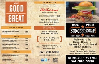Boca Burger House Menu
