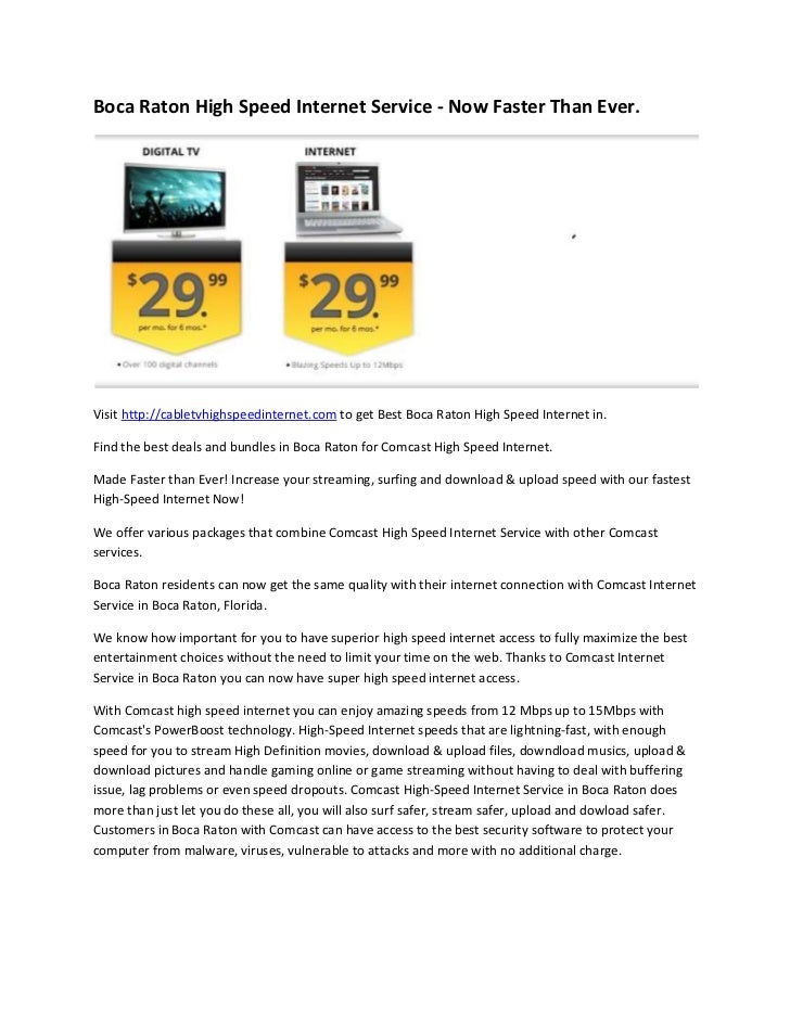 Comcast Internet Deals >> Boca Raton High Speed Internet Service Comcast Internet Deals >> Boca Raton High Speed Internet Service