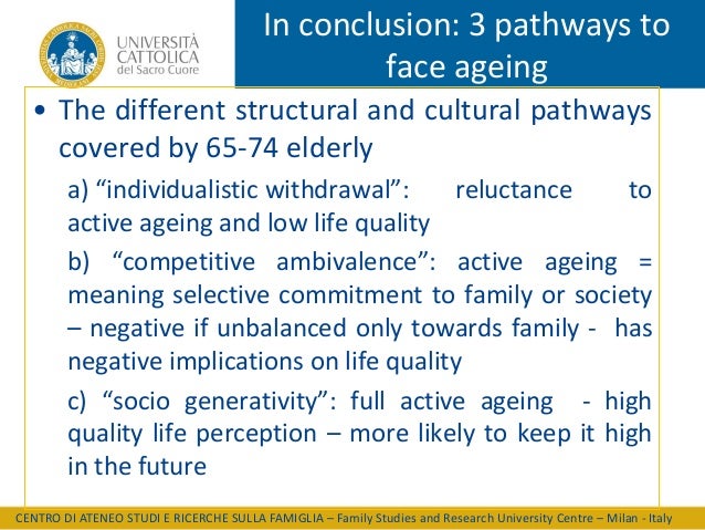 Active Ageing From Individualistic Withdrawal To Social Generativity