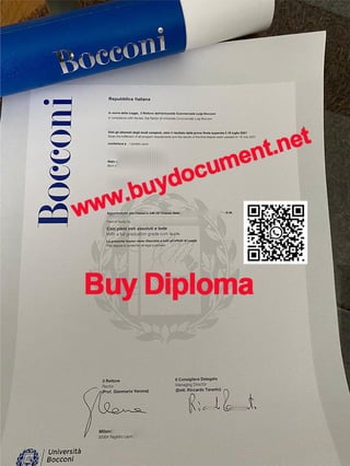 Bocconi University diploma