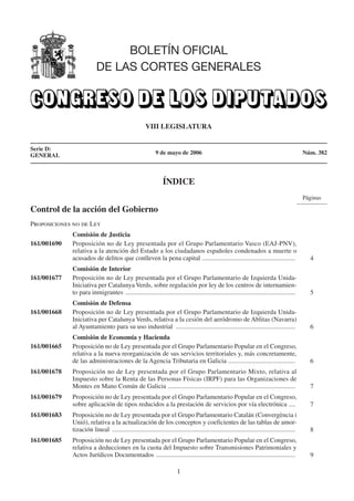 BOCG Proposición no de Ley relativa a la atención del Estado a los ciudadanos españoles condenados a muerte