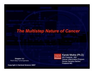 The Multistep Nature of Cancer




                                   Karobi Moitra (Ph.D)
                                   NCI Frederick , NIH
        Chapter 11:                Cancer Inflammation Program
  Multi-Step Tumorigenesis
                                   Human Genetics Section
                                   Frederick MD.
Copyright © Garland Science 2007
 