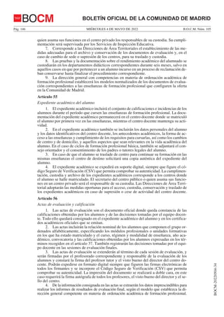 Orden 893/2022, de 21 de abril, de la Consejería de Educación, Universidades, Ciencia y Portavocía, por la que se regulan ...