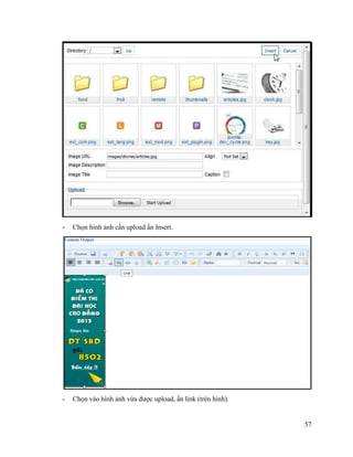 57
- Chọn hình ảnh cần upload ấn Insert.
- Chọn vào hình ảnh vừa được upload, ấn link (trên hình).
 