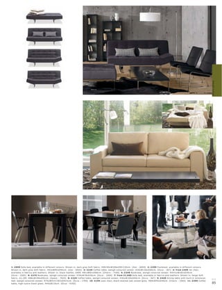 5.


                                                                                      6.




                                                                                                                                                1.



                                                                                                                                                                    4.




                                                                                                    2.       3.




                                                                                                                                                                    7.




                                                                                                                                                                          8.




                                                                                                                      9.
                                                  9.




                                                                                                                                                            11.

  10.




                                                                                                    10.




1: £699                                                                                   l 40xW196xD95 l 130 c m. [Zen - 60 0 0] 2: £299
                                                                       3: £229                                                                       4: fr om £499 Jet c hair,
available in fabr ic s and leather s. Shown in, blac k leather, £699. H81xW62 xD66 c m. [Chair s - 710 0] 5: £349
                6: £275                                                                            7: fr om £1,999
                                                         8: £229                                                                          9: £4 49
                                            l                               10: £149 L ean c hair, blac k-s t aine d oak vene er l                                 11: £399 C of fe e
                                                                                                                                                                                        84
                                                                                                                                                                                        85
 