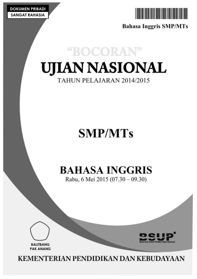 Bocoran Soal Un Bahasa Inggris Smp 2015 By Pak Anang Blogspot Com