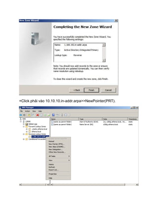 +Click phải vào 10.10.10.in-addr.arpa>>NewPointer(PRT).
 