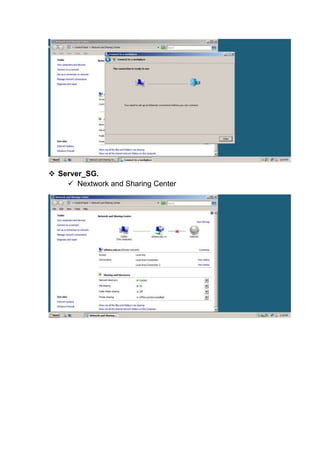  Server_SG.
 Nextwork and Sharing Center
 