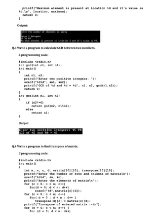 C Programming Example | PDF