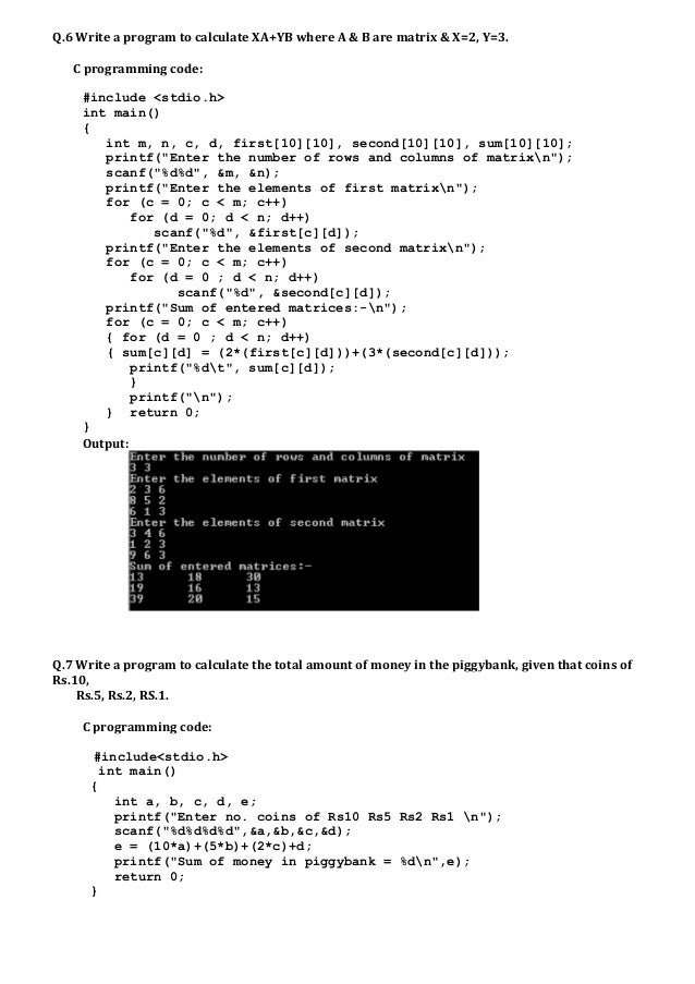 C Programming Example