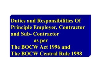 BOCW Act 1948 BOCW Act 1948 BOCW Act 1948 | PPT