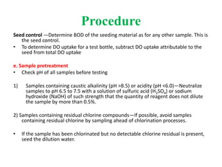 BOD Analysis as per APHA Manual | PPTX