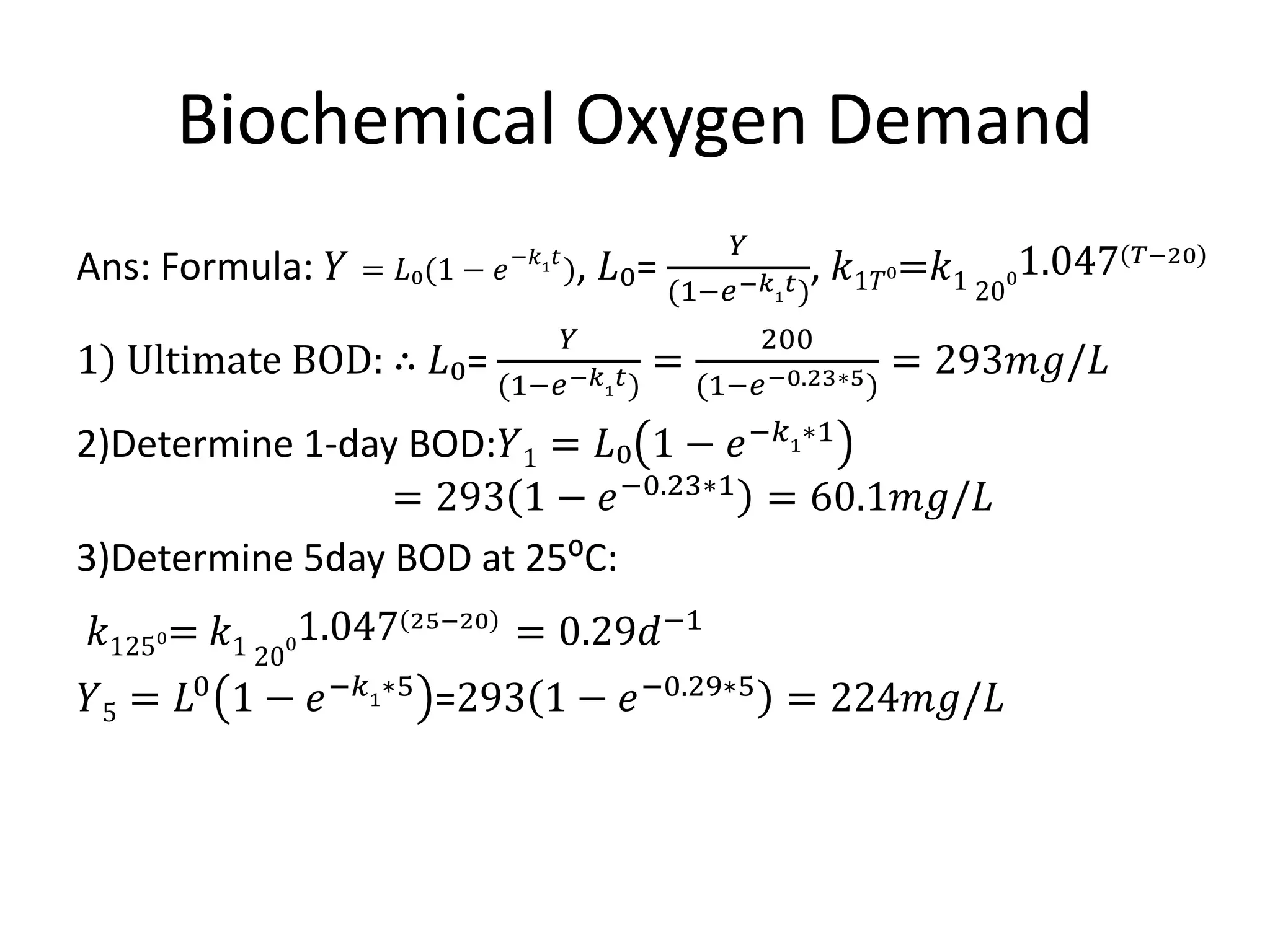 Biochemical Oxygen Demand (BOD) | PPTX