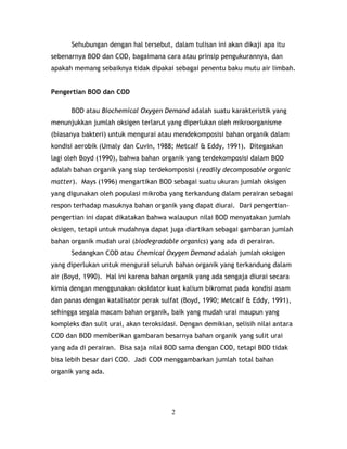 Metode Test Cod Bod cod test | PDF