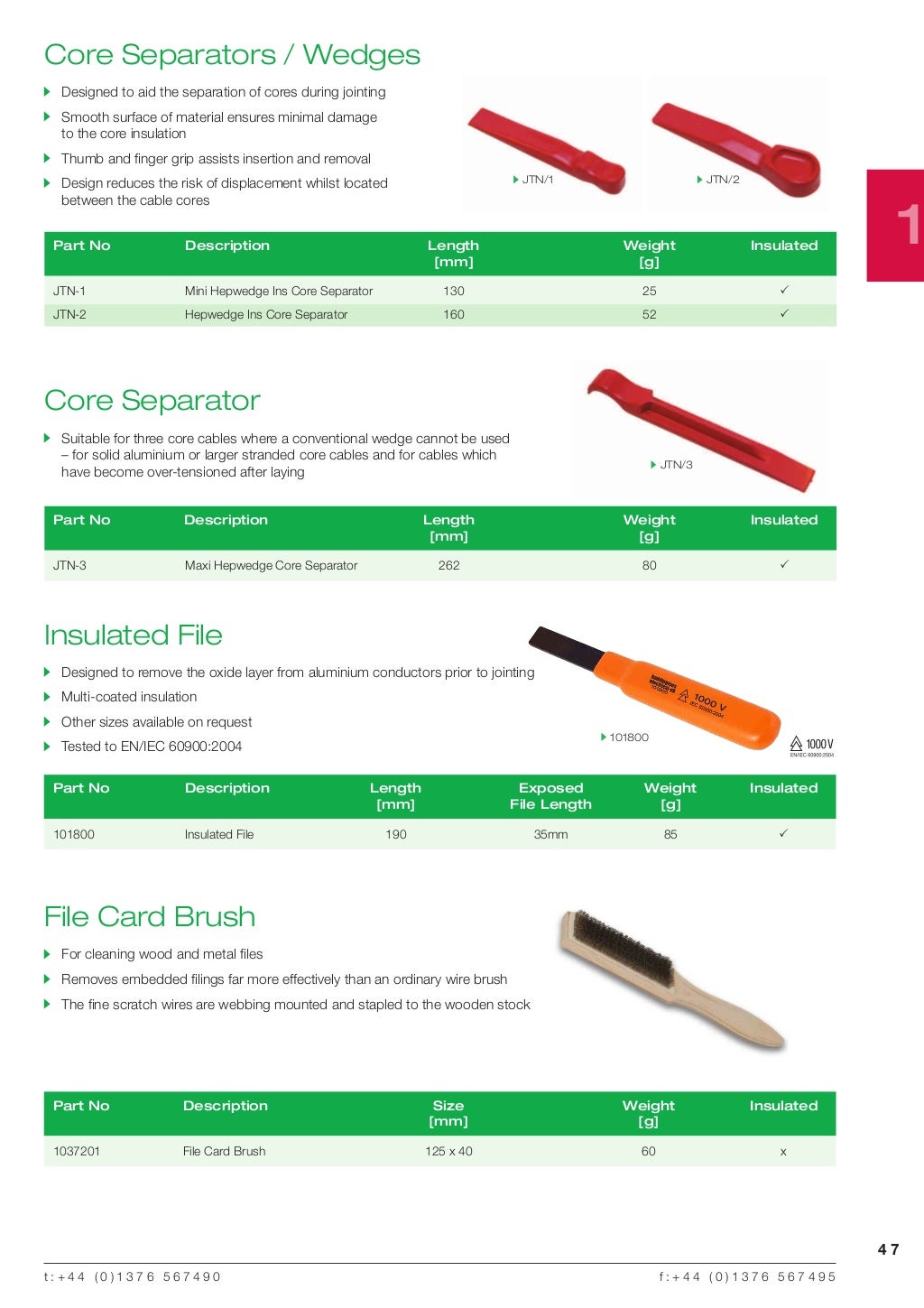 Boddingtons Cable Jointing Tools Insulated Tools, Cable Preparation…