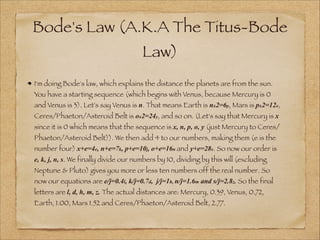 Bode's law | PDF