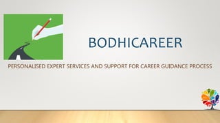 BODHICAREER
PERSONALISED EXPERT SERVICES AND SUPPORT FOR CAREER GUIDANCE PROCESS
 
