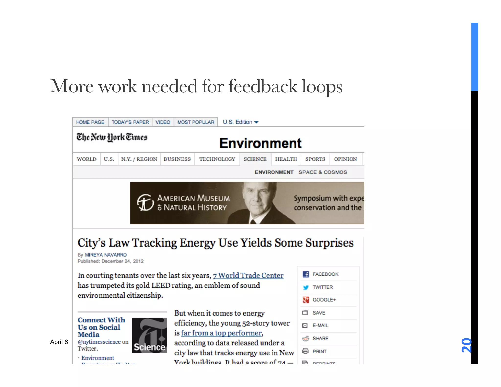 More work needed for feedback loops




                                       20	
  
April 8, 2013
 