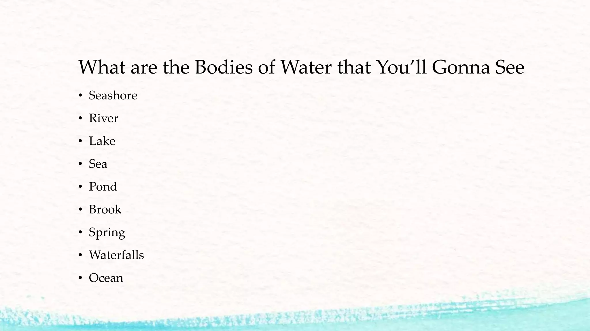 Bodies of water | PPT