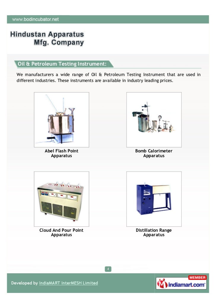Hindustan Apparatus Mfg. Company, Mumbai, Laboratory Instrument
