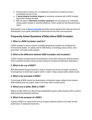 BOD Incubator for Laboratory Use Components, Features and Working ...