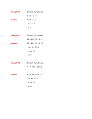 Bodmas rule | PDF