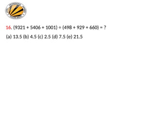 Digit Sum Method Simplification Questions Mastering BODMAS and Digit Sum Techniques for Math Problem Solving | PPTX