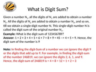 Digit Sum Method Mastering BODMAS and Digit Sum Techniques for Math Problem Solving | PPTX