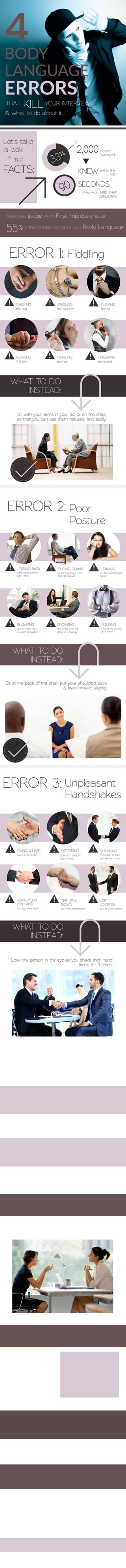 4 Body Language Errors that Kill your Interview